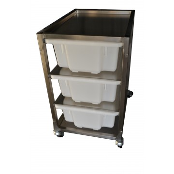 Stainless Steel 3 Bin Rack Stainless Steel 3 Bin Rack